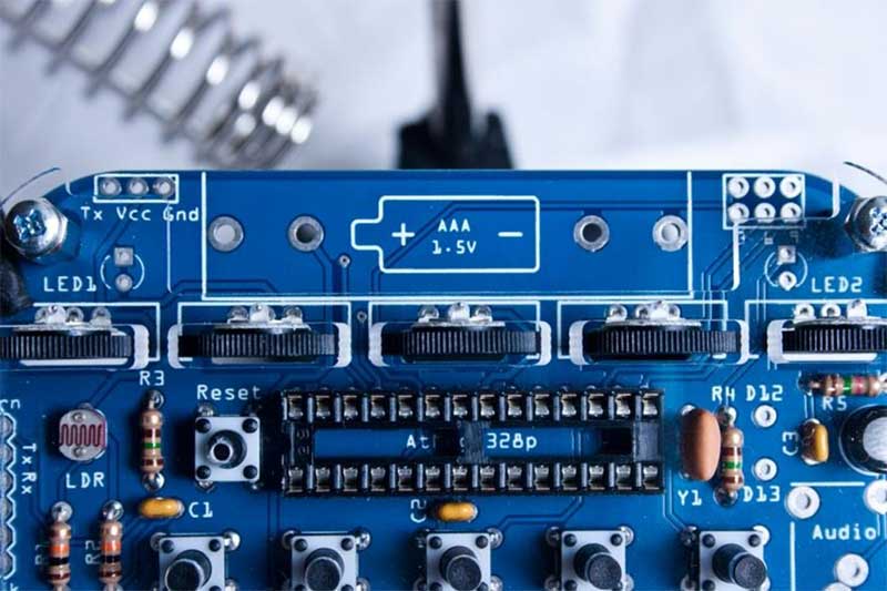 insert all four remaining screws into bottom of PCB